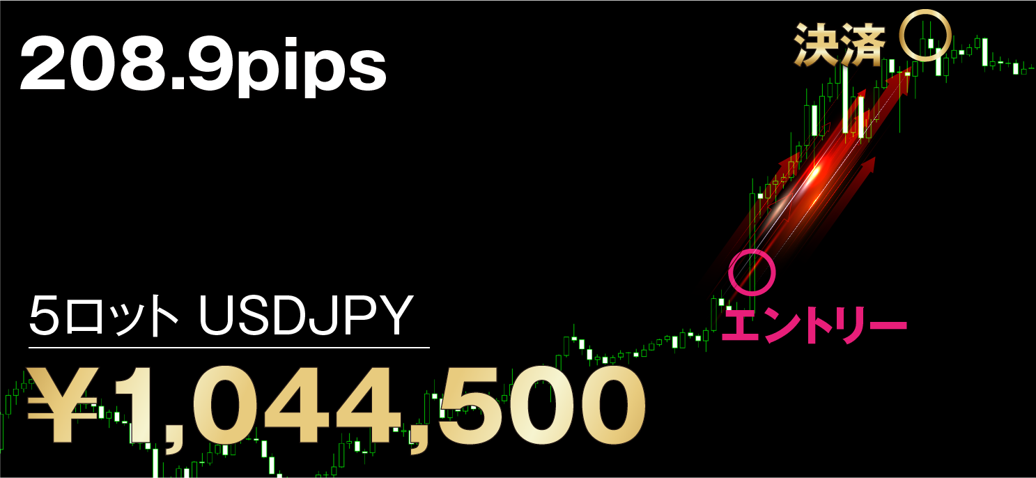 208.9pips ￥1,044,500