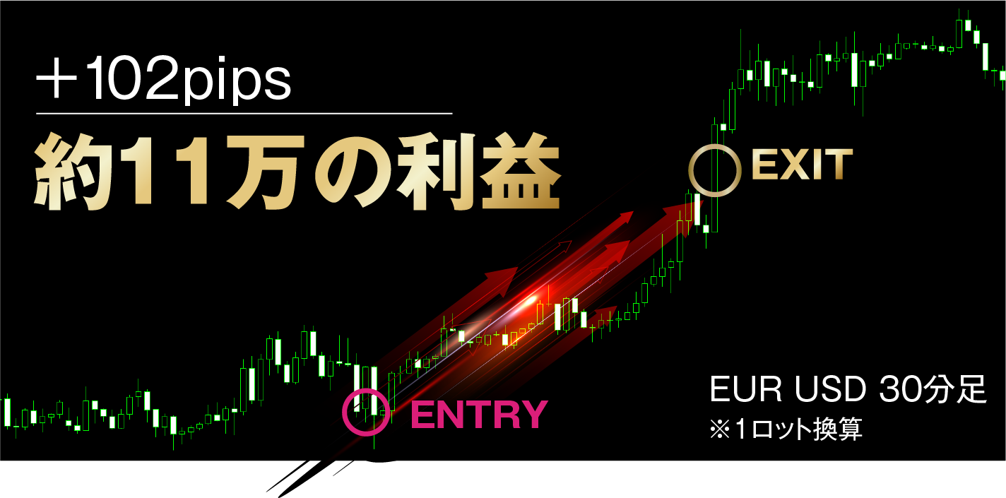 102pips 約11万の利益